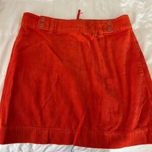 LOFT Vibrant Orange Mini Skirt